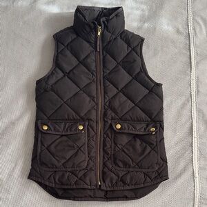 J. Crew Black Quilted Vest xxxs Fits like xxs or 00